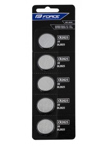 baterie FORCE mincové CR2025 / 3V 1 x 5 ks