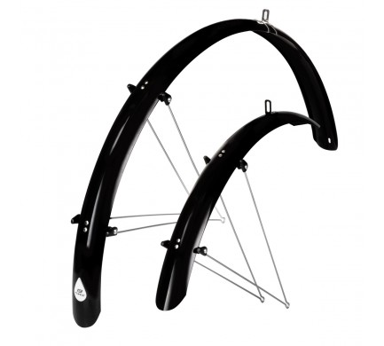 Blatníky FORCE 58 Aluflex 28" XL + V vzpěry,černé