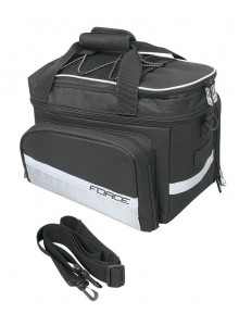 brašna na zadní nosič FORCE LARGE, černá 20 l