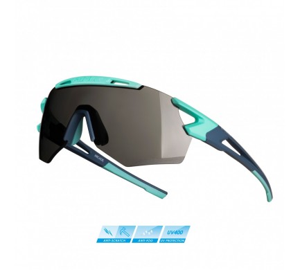brýle F ARCADE, fluo-modré, modrá polarizační skla