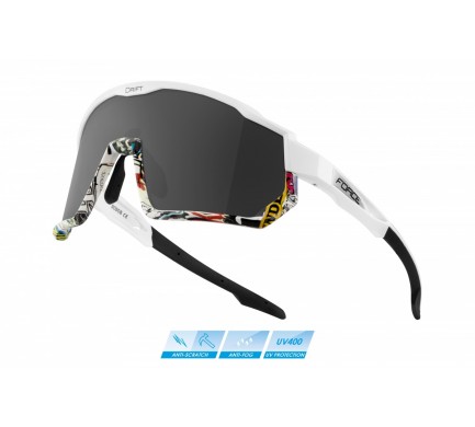 brýle FORCE DRIFT bílo-vivid,černé kontrast.sklo brýle FORCE DRIFT bílo-vivid,černé kontrast.sklo