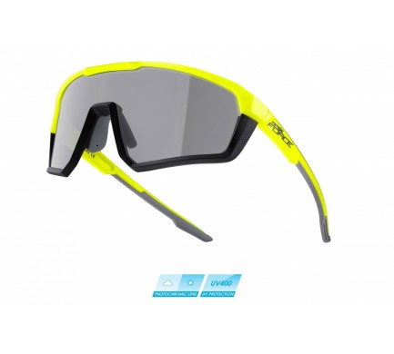 brýle FORCE APEX, fluo-černé, fotochromatické sklo