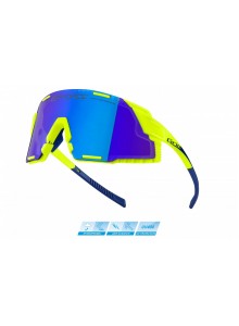 brýle FORCE GRIP fluo, modré revo sklo