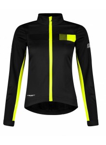 Dívčí bunda FORCE FROST LADY softshell, černo-fluo XS