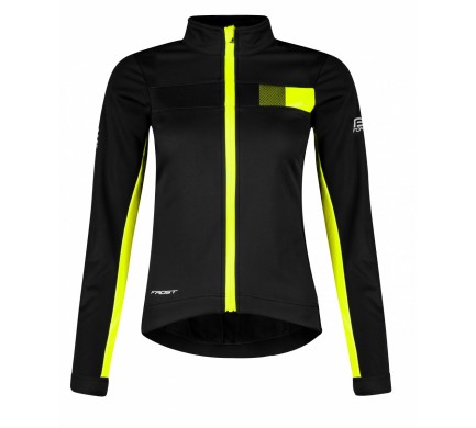 Dívčí bunda FORCE FROST LADY softshell, černo-fluo XS