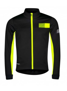 Bunda FORCE FROST softshell, černo-fluo L