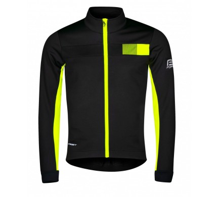 Bunda FORCE FROST softshell, černo-fluo M