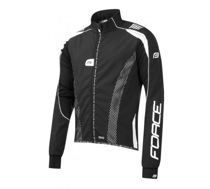Bunda FORCE X72 PRO softshell pánská, černo-bílá S