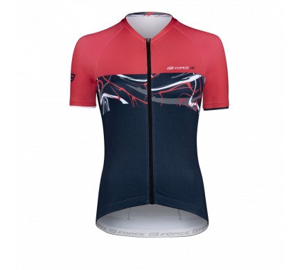 Dres F ART LADY krátký rukáv, tmavě modrý-červený XS