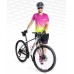 Dres F MTB ANGLE dámský krátký rukáv, růžovo-fluo S