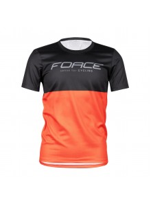 Dres FORCE KID MTB CHEERY, černo-oranžový 141-153