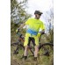 Dres FORCE MTB ANGLE krátký rukáv, fluo-modrý M