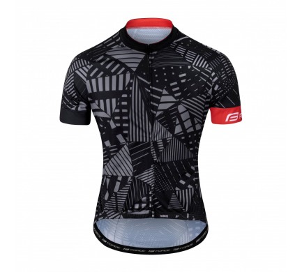 Dres FORCE SHARD krátký rukáv, černo-šedý S Dres FORCE SHARD krátký rukáv, černo-šedý S