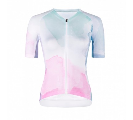 Dres FORCE SPLASH LADY kr. rukáv, růžovo-modrý S
