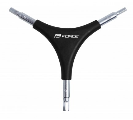 klíč inbus FORCE trojstranný 4/ 5/ 6, černý klíč inbus FORCE trojstranný 4/ 5/ 6, černý