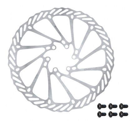 kotouč brzdový FORCE-2 180 mm, 6 děr, stříbrný