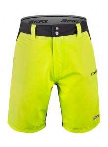 Kraťasy FORCE BLADE MTB odnímatelná vložka, černo-fluo 3XL