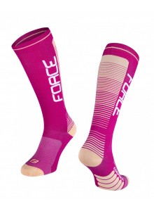 ponožky F COMPRESS, fialovo-meruňkové L-XL/42-47