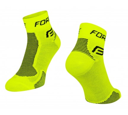 Ponožky FORCE 1, fluo-černé L - XL - poslední kus