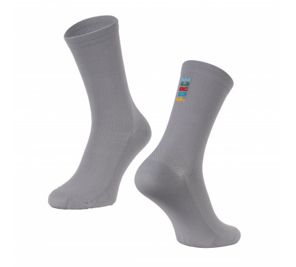 Ponožky FORCE COLOUR dlouhé, šedé L-XL/42-46