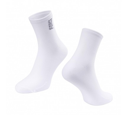 Ponožky FORCE COLOUR krátké, bílé L-XL/42-46