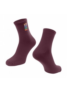 Ponožky FORCE COLOUR krátké, vínové L-XL/42-46