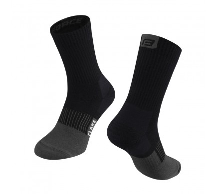 Ponožky FORCE FLAKE, černo-šedé L-XL/42-47