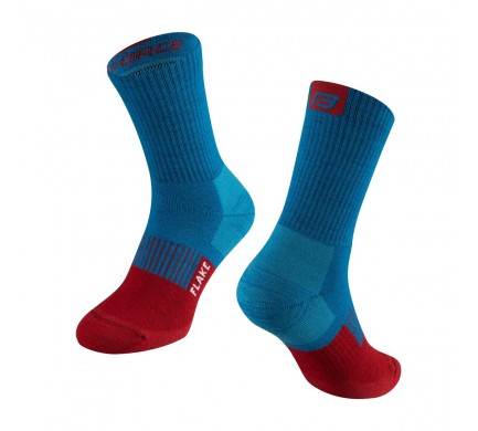 Ponožky FORCE FLAKE, modro-červené L-XL/42-47
