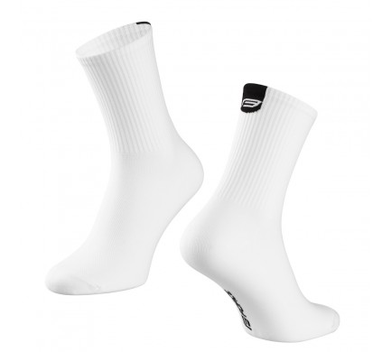 Ponožky FORCE LONGER, bílé L-XL/42-46