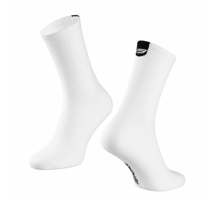 Ponožky FORCE LONGER SLIM, bílé L-XL/42-46