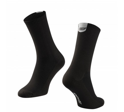 Ponožky FORCE LONGER SLIM, černé L-XL/42-46