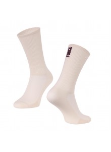Ponožky FORCE LONGER SLIM, krémové L-XL/42-46
