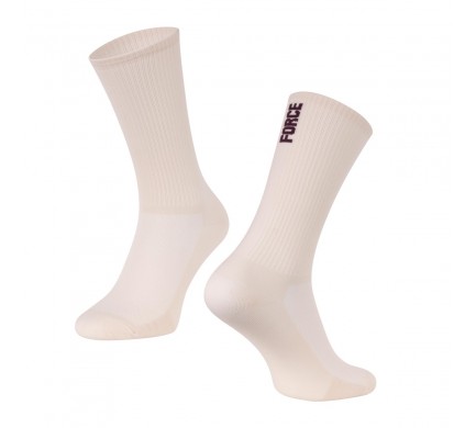 Ponožky FORCE LONGER SLIM, krémové L-XL/42-46