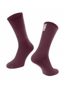 Ponožky FORCE LONGER SLIM, vínové  S-M/36-41