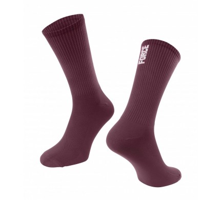Ponožky FORCE LONGER SLIM, vínové  S-M/36-41
