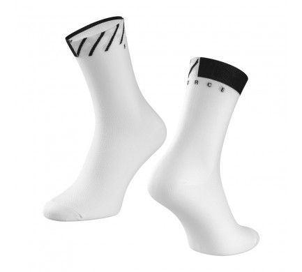 Ponožky FORCE MARK, bílé L-XL/42-46