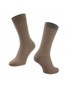 Ponožky FORCE MARK, hnědé L-XL/42-46