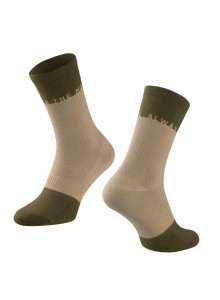 Ponožky FORCE MOVE, hnědo-zelené L-XL/42-46