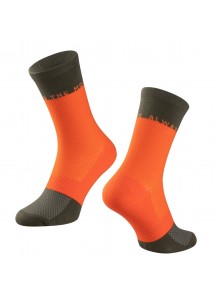 Ponožky FORCE MOVE, oranžovo-zelené L-XL/42-46