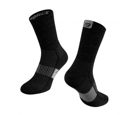 Ponožky FORCE NORTH, černo-šedé L-XL/42-47