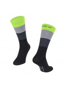 Ponožky FORCE RAINBOW, černá-fluo L-XL /43 -47