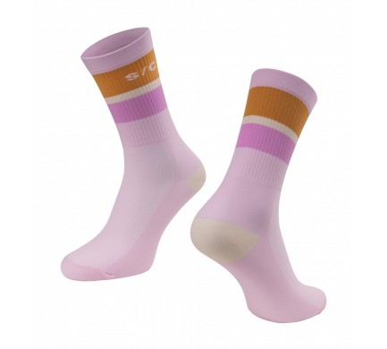 Ponožky FORCE STRIPE dlouhé, fialové S-M/36-41