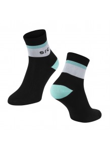 Ponožky FORCE STRIPE krátké, černé S-M/36-41