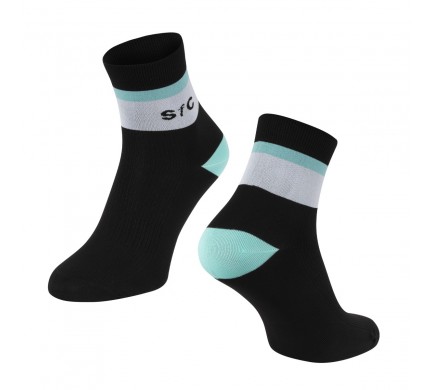 Ponožky FORCE STRIPE krátké, černé S-M/36-41