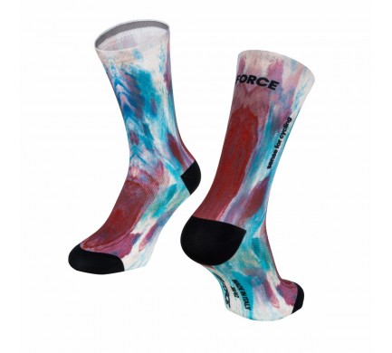 Ponožky FORCE SUBLIME, modro-červené L-XL / 43 -47