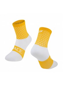 ponožky FORCE TRACE, žluto-bílé S-M/36-41