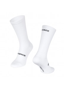 Ponožky FORCE VERDONE, bílé L-XL / 43 -47