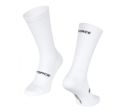 Ponožky FORCE VERDONE, bílé L-XL / 43 -47