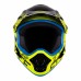 přilba FORCE TIGER downhill, črn-fluo-modrá L - XL