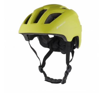 Přilba FORCE ZEBU s blikačkou, limeta L-XL